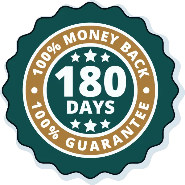180 days money back guarantee